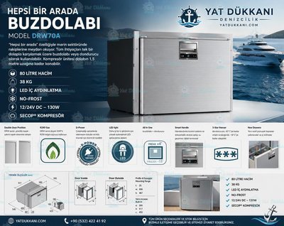 Vitrifrigo Hepsi Bir Arada Buzdolabı. Model DRW70A
