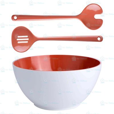 Salata Servis Seti - Summer Coral - 3 Parça