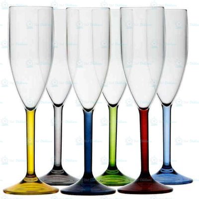 Şampanya Kadehi - Party - Renkli - 6 Parça