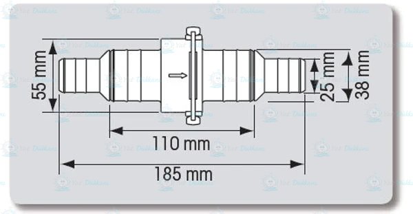P42797 Plastimo ÇEKVALF 25 / 38mm (PUMP 925 / 938 )