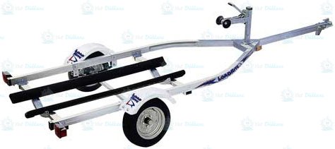 Galvanizli çelik traversli Jet Ski, bot römorku