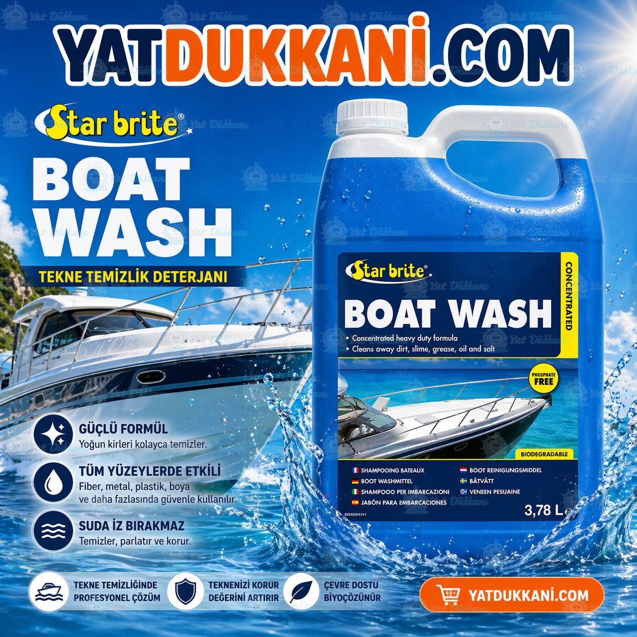 Star Brite Tekne temizlik deterjanı 3.79 LT