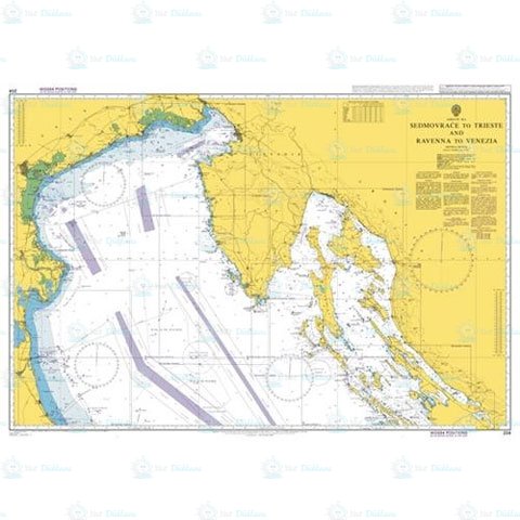Admiralty Seyir Haritası 204 - Sedmovrace - Trieste ve Ravenna - Venedik