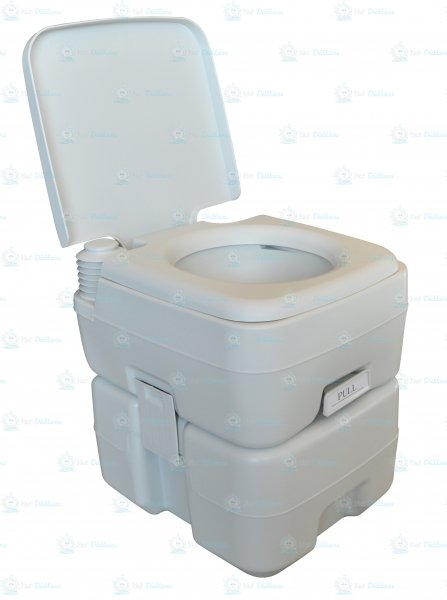Portatif tuvalet. Pis su tankı kapasitesi 20 L.
