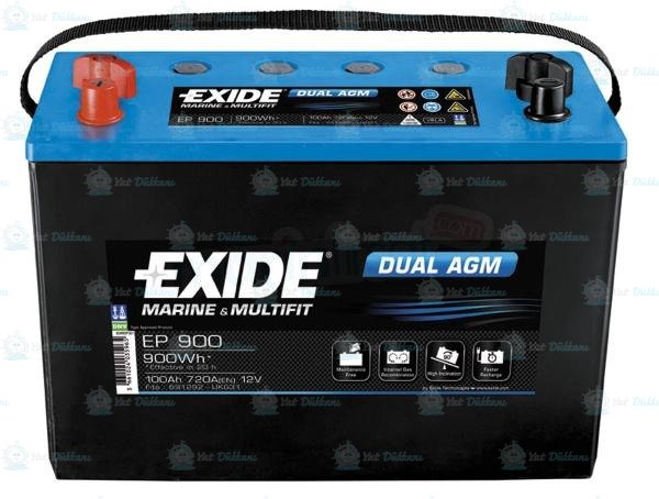 Exide Dual AGM / Start ve Servis Aküsü / 12V - 100Ah - 720CCA / EP900