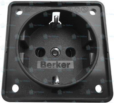 Berker Priz Siyah 56 x 56 mm