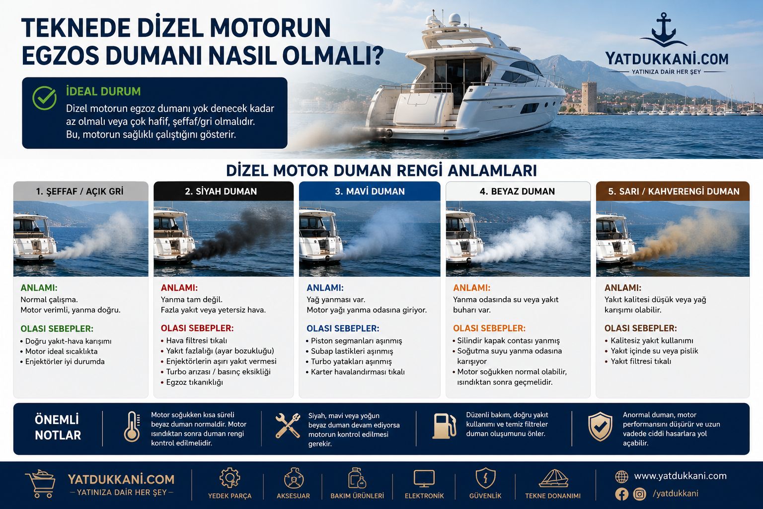DİZEL MOTORUN EGZOZ DUMANI NASIL OLMALI
