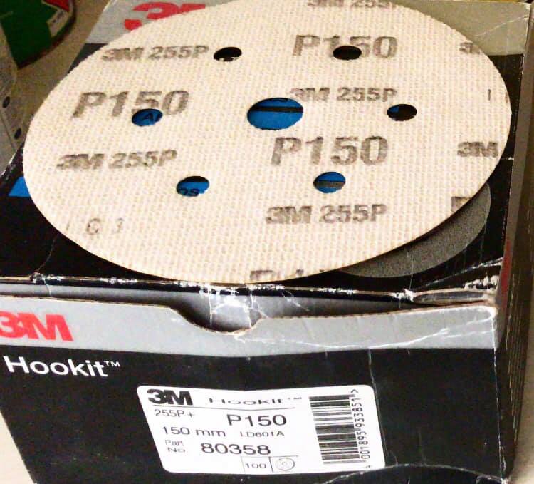 3M Hookit 255P+ Abrasive P150 kum-150mm