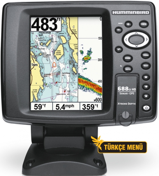688CI HD XD GPS Balık Bulucu, Harita Okuyucu, Sonar