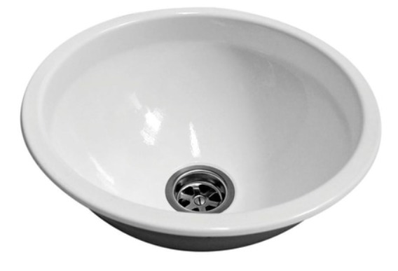 CAN LA1413 Lavabo Paslanmaz Yuvarlak Beyaz 260mm