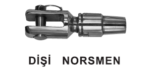 Dişi  Norsmen 08 mm Krom Paslanmaz Çelik 304 Kalite