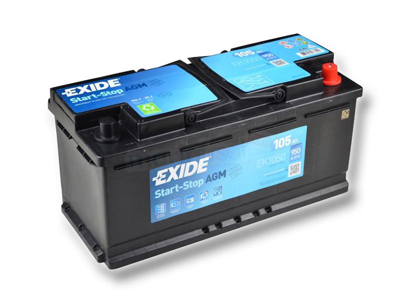 Exide AGM Start-Stop / Start Aküsü / 12V - 105Ah - 950CCA / EK1050