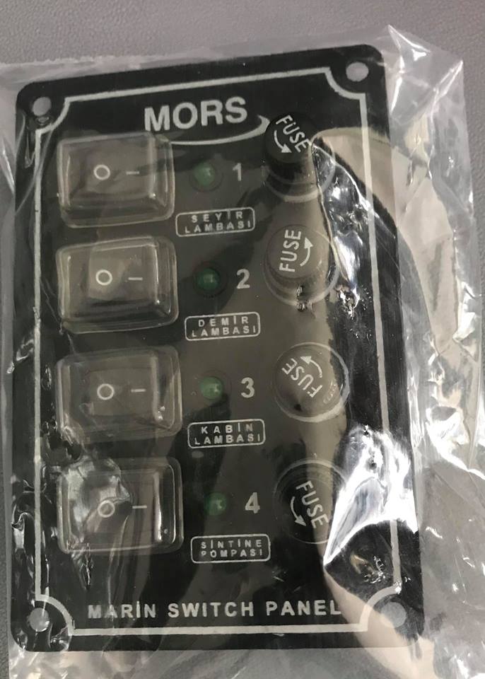 MORS SWITCH PANEL 4 LÜ DİK SİYAH-SR15142