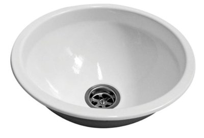CAN LA1413 Lavabo Paslanmaz Yuvarlak Beyaz 260mm