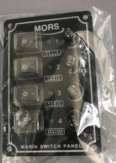 MORS SWITCH PANEL 4 LÜ DİK SİYAH-SR15142