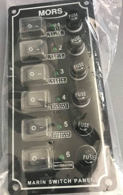 MORS SWITCH PANEL 6 Lİ DİK SİYAH-SR15144
