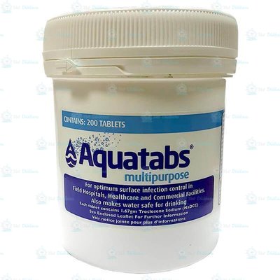 Aquatabs Temizleme Tableti - İçme Suyu için - 200 Tablet
