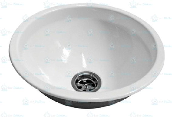 CAN LA1413 Lavabo Paslanmaz Yuvarlak Beyaz 260mm