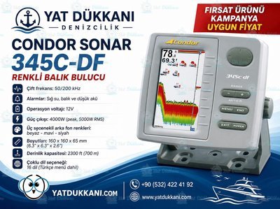 Condor Sonar 345C-DF Renkli Balık Bulucu