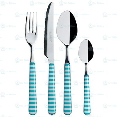 Çatal Bıçak Takımı - Coastal - Aqua - 24 parça