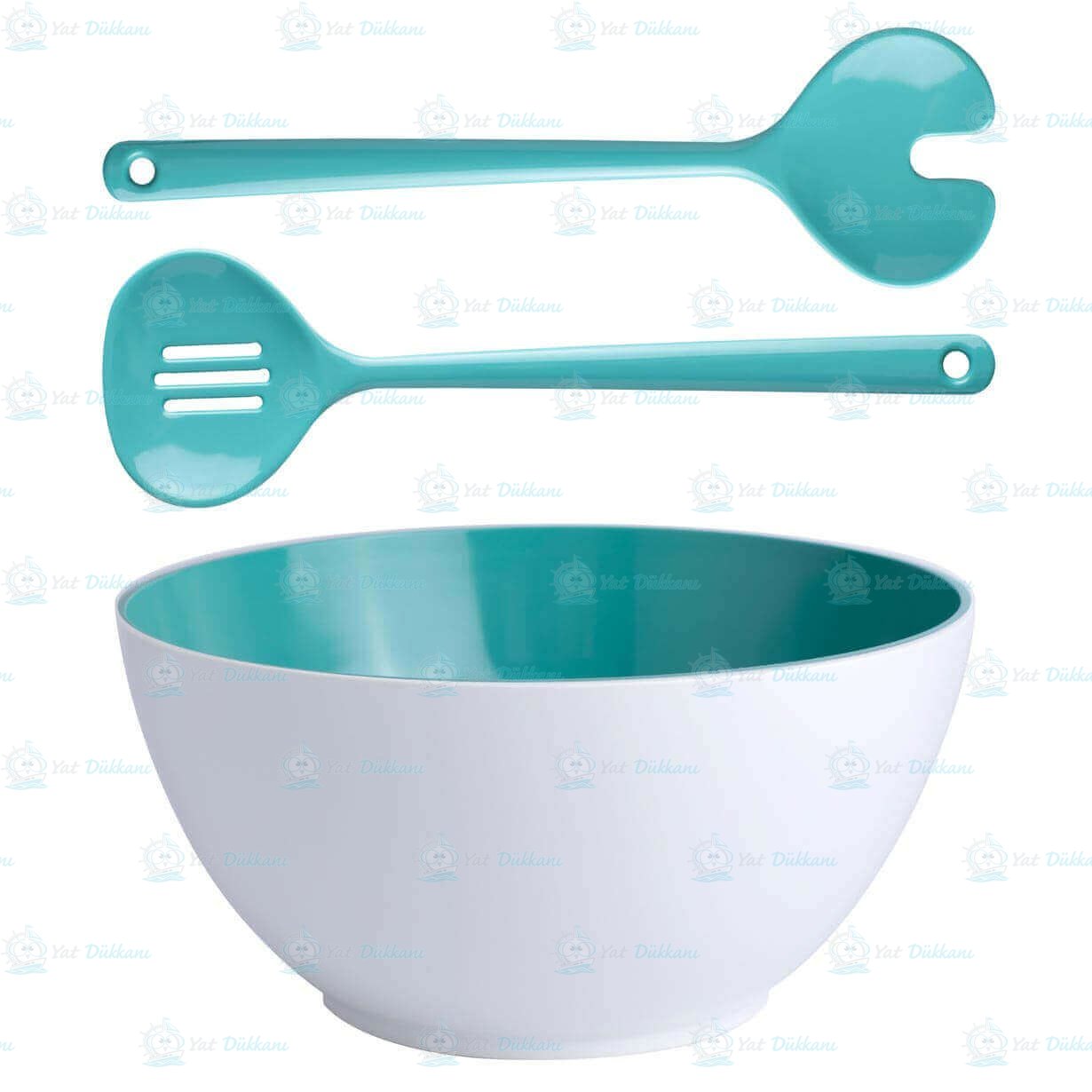 Salata Servis Seti - Summer Aqua - 3 Parça