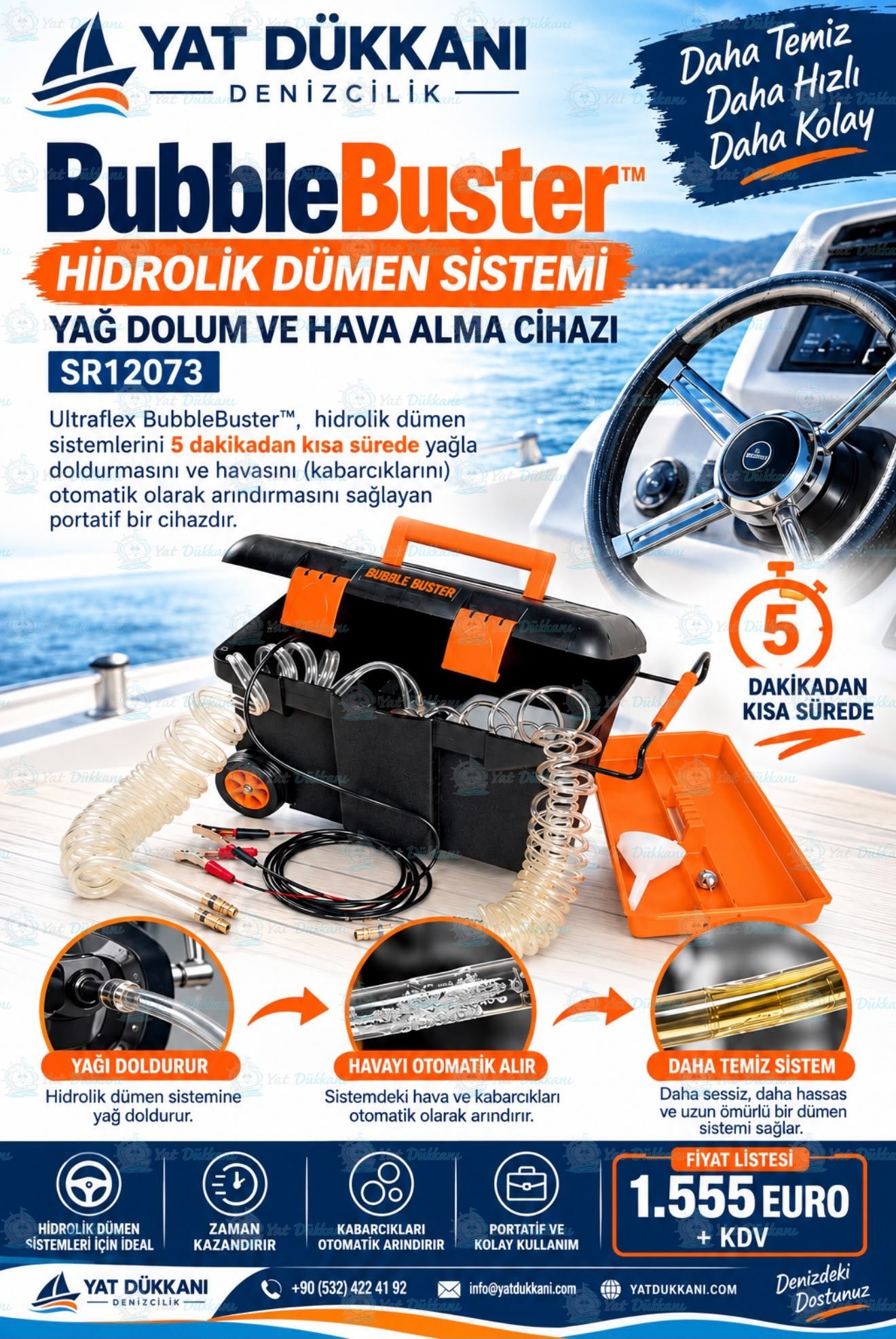 ULTRAFLEX HİDROLİK SİSTEM YAĞ DOLUM VE HAVA ALMA CİHAZI