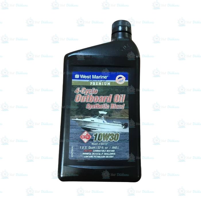 West Marine  4 Zamanlı  10*30 Dıştan Takma Motor Yağı 1lt