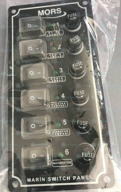 MORS SWITCH PANEL 6 Lİ DİK SİYAH-SR15144