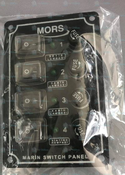 MORS SWITCH PANEL 4 LÜ DİK SİYAH-SR15142
