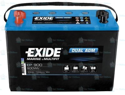 Exide Dual AGM / Start ve Servis Aküsü / 12V - 100Ah - 720CCA / EP900